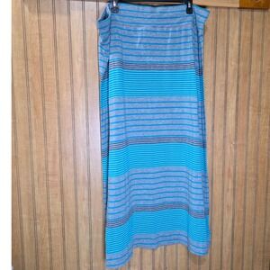 AVA & VIV Striped Maxi Skirt Casual Comfy Knit Plus Size 2X
